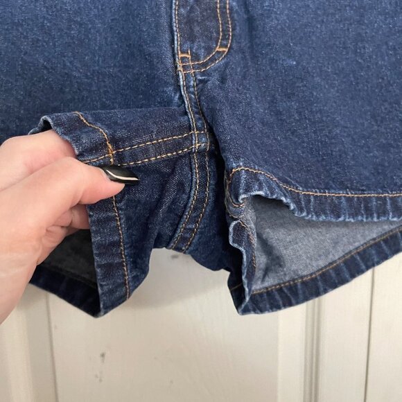 Tommy Hilfiger Womens Dark Wash Y2K Grommet Accent Shortie Jean Shorts Size 4 - Picture 6 of 7